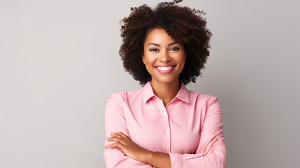 Poster - portrait of a beautiful businesswoman on white background