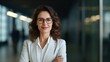 © WS Studio 1985 - portrait of a confident businesswoman in office. generative ai