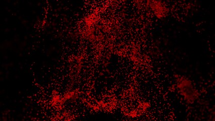 Wall Mural - Particles move upward in flow. Design. Vortex flow of small particles on black background. Magical vortex of particles moving upwards
