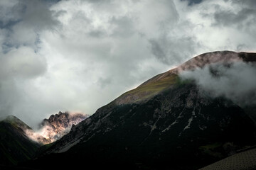 splendid landscapes of Livigno in Valtellina with its mountains in the summer of 2023