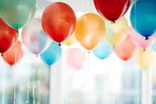 Colorful Balloons On A White Background