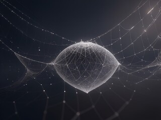 spider web with drops of dew