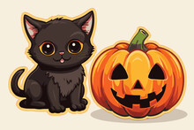 Autumn Halloween Black Cat Art Free Stock Photo - Public Domain Pictures