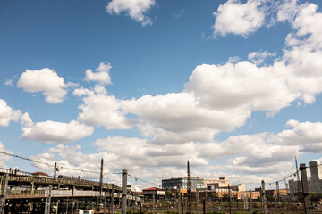 Wall Mural - Blue sky in the city