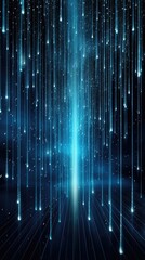 Blue line meteor technology background, AI generated
