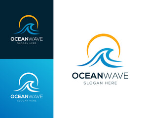 Poster - Abstract Sea Wave, Ocean, logo design vector illustration