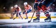 © piai - Team of hockey players playing hockey. Generative AI