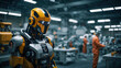 © TLC - Artificial intelligence AI autonomous robot working in a sterile factory environment