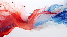 Abstract Color Splashes - Red, White And Blue