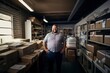 © Jorge Ferreiro - happy and successful fat man, small business owner