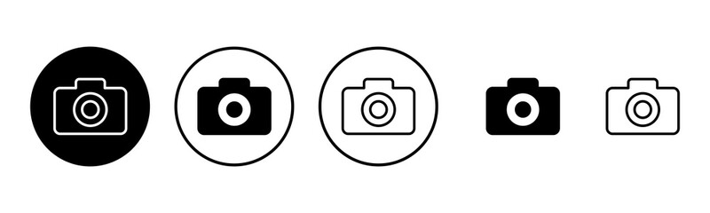 Camera icon set illustration. photo camera sign and symbol. photography icon.