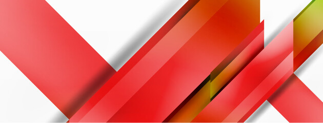 Wall Mural - Dynamic minimalist abstraction with play of straight gradient lines. Interplay of colors and precise alignment creates an ever-moving tapestry, offering both simplicity and visual allure