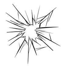 Broken Glass Picture Is Suitable As A Background Image. It's A Vector Image.