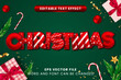 Christmas holiday season editable vector text effect