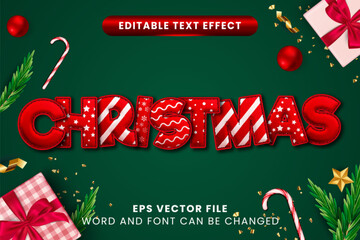 christmas holiday season editable vector text effect
