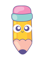 Sticker - kawaii school supply pencil