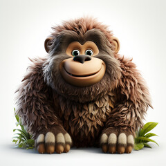 Sticker - 3d cartoon cute gorilla