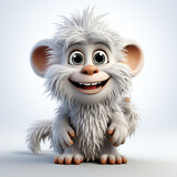 Fototapeta Londyn - 3d cartoon cute baboon