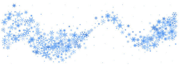 snowflake wave winter background. crystal stars christmas decoration. cold wind swirl snowstorm. vec