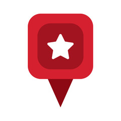 Canvas Print - pin icon location navigator