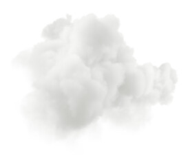 Aufkleber - Isolate freedom smooth clouds shapes on transparent backgrounds 3d rendering png