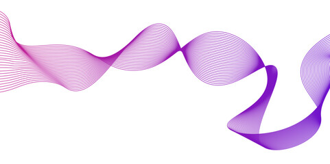 Abstract pink-blue-purple wave on a white background.Abstract pink-violet-blue gradient lines in the shape of a wave on a white background. Vector illustration.