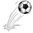 Soccer Ball Football Bounce Doodle Drawing Illustration Vector