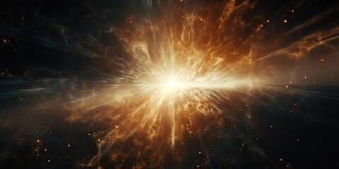 Wall Mural - Big bang. Dramatic explosion in deep space. Supernova black hole. Creation of the universe. Astronomy.