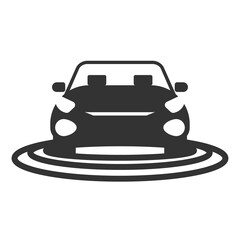 Wall Mural - Vector illustration of car sensors icon in dark color and transparent background(png).