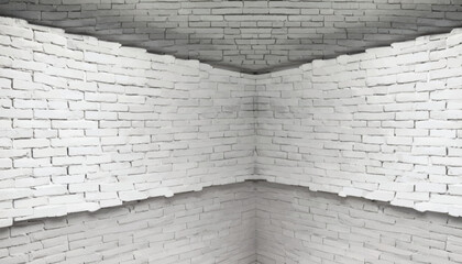  White brick wall backdrop, photorealistic of the interior, suitable for using in photo manipulations or as a Zoom virtual background vector Illustration.