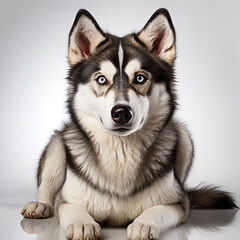 Wall Mural - Cute Siberian Husky Dog