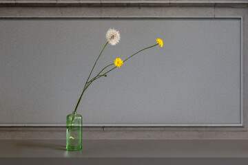 Wall Mural - Floral arrangement in a minimalist style.