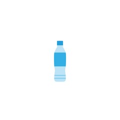 Water bottle flat style icon isolated on white background