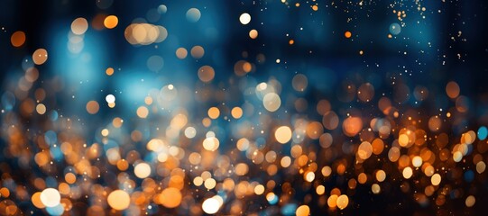 Christmas abstract bokeh lights background. Festive decoration, Xmas holiday celebration