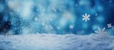 Fototapeta Las - Snow falling, Winter background, Christmas greeting card template