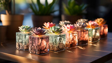Clear Square Glass Vases Succulent Pots Mini Glass Plant Pots Candle Pots Flower Cube Shape Glass