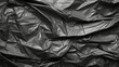 Crumpled black polythene bag texture background. generative ai