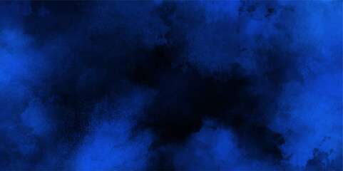 Blue smoke in dark background.Texture and desktop picture. blue texture with colorful smoke, decorative and blurry and grunge blue paper texture, Colorful blue textures for making flyer and poster. 