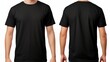 © logoinspires - A man is wearing a black t-shirt with half sleeves, both on the front and back sides.