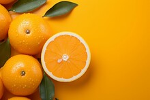 Orange Fruit With A Captivating Orange Background