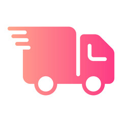 delivery truck gradient icon