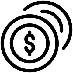 Sticker - coin icon