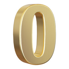 Gold number 0 - 3d number