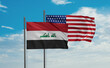 USA and Iraq flags