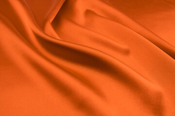 Poster - Smooth elegant orange silk can use as background