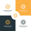 People star logo design template vector illustration