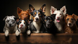 Fototapeta Zwierzęta - group of dog breeds 