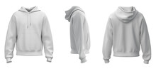 Hoodie jacket mockup. White hoodie