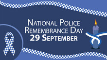 National Police Remembrance Day Vector Banner Design. Happy National Police Remembrance Day Modern Minimal Graphic Poster Illustration.