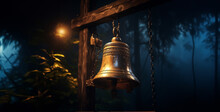Temple Bell Hanging In The Temple Evening Time Hd Wallpaper